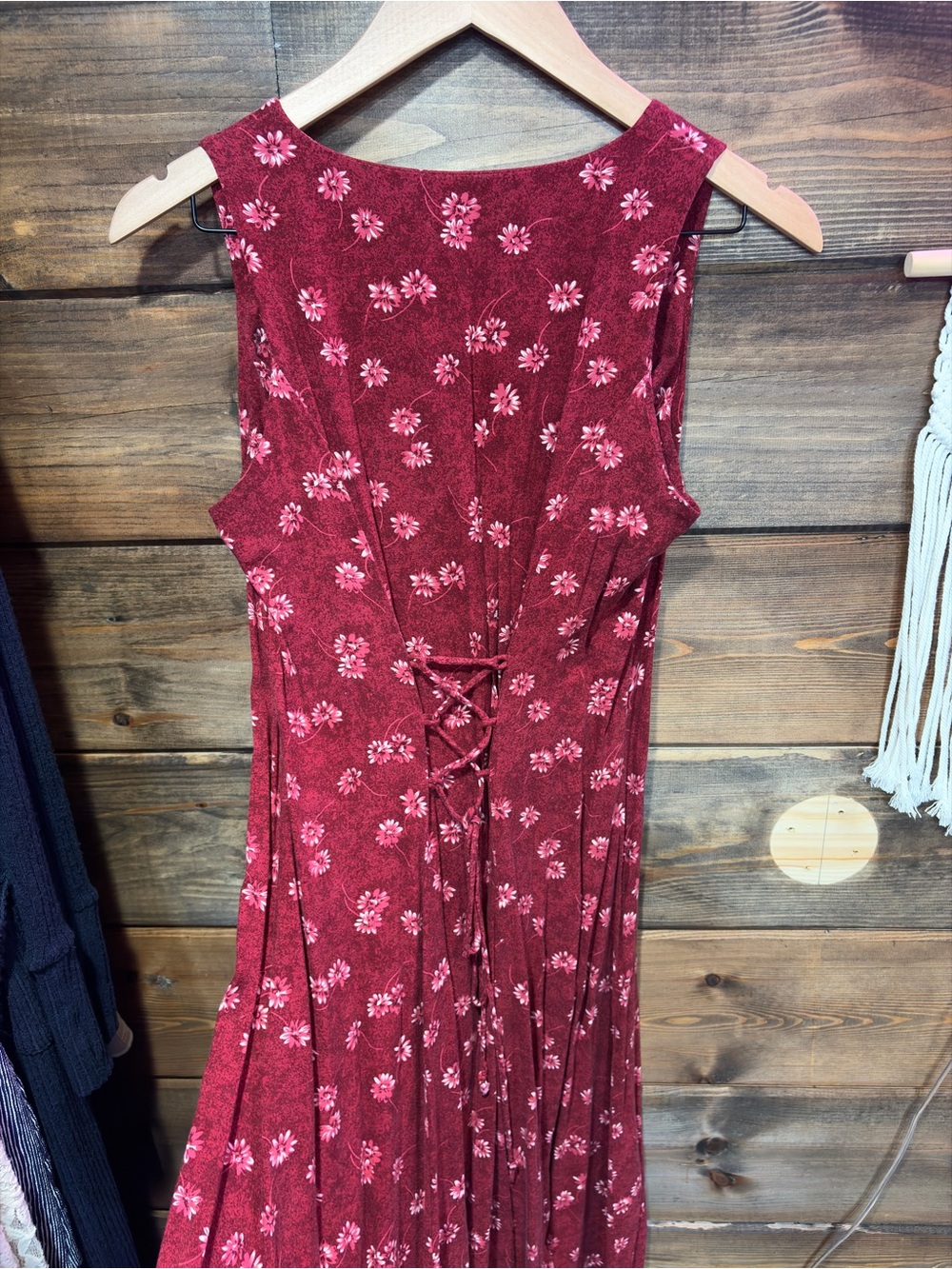 Vintage 90s cottagecore romantic boho whimsical Floral Button-Front Midi Dress - Picture 3 of 9
